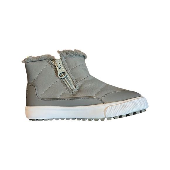 Cat & Jack Toddler Double Zipper Slip-On Grey Indiana Boots NEW WITH TAGS - Picture 4 of 7